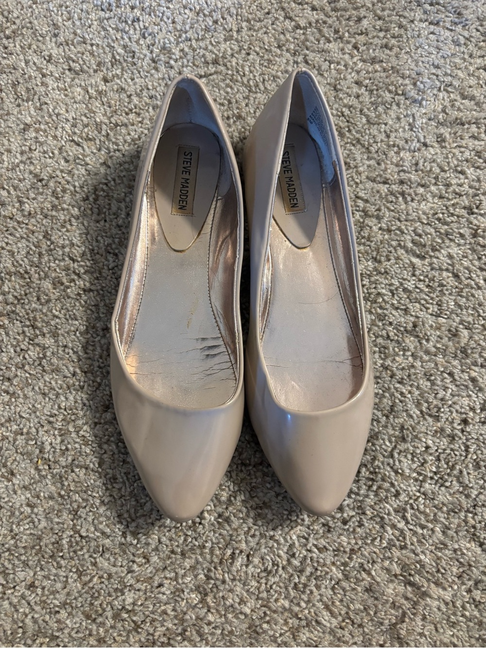 Steve Madden Beige Pointed-Toe Women's Flats